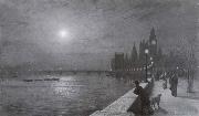 Atkinson Grimshaw Reflections on the Thames Westminster oil painting picture wholesale